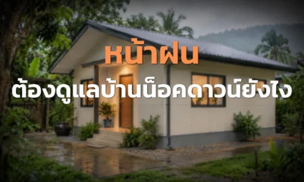 บ้านน็อคดาวน์ หน้าฝนต้องดูแลอย่างไรบ้าง