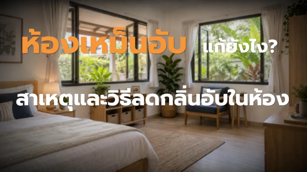 ห้องเหม็นอับ แก้ให้ตรงจุด ตั้งแต่กลิ่นสะสมถึงความชื้น