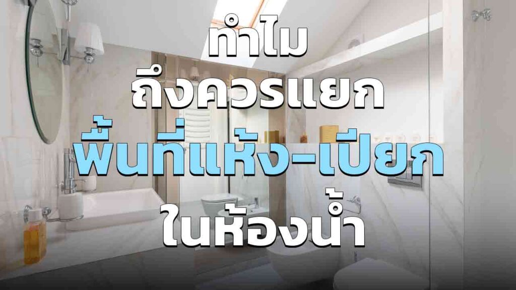 ไอเดีย แยกโซนเปียก-แห้งในห้องน้ำ แบ่งอย่างไรให้สวยและปลอดภัย อัพเดต 2023
