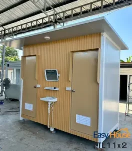 ห้องน้ำสำเร็จรูปห้องคู่ ลายไม้