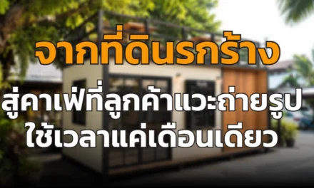 จากที่ดินรกร้าง สู่คาเฟ่ที่ลูกค้าแวะถ่ายรูป ใช้เวลาแค่เดือนเดียว