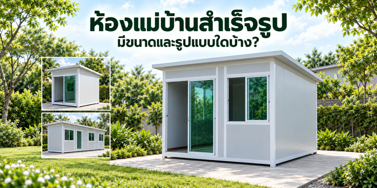 ห้องแม่บ้านสำเร็จรูป มีขนาดและรูปแบบใดบ้าง?